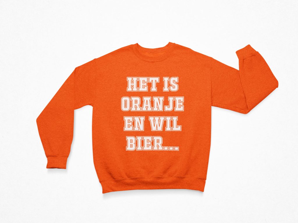 HET IS ORANJE EN WIL BIER SWEATER
