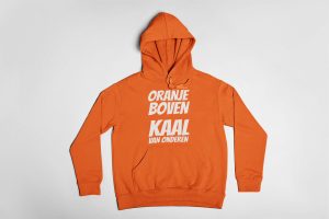 Oranje boven kaal onderen Sweater