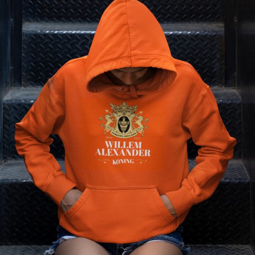 Oranje Koningsdag Hoodie Willem Alexander Koning