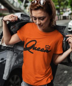 Koningsday Oranje T-Shirt Queen Crown