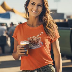 Oranje Koningsdag T-shirt Bitterballen Dames