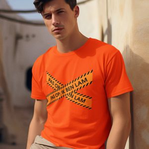 Oranje Koningsdag T-shirt Pas Op Ik Ben Lam Heren 2